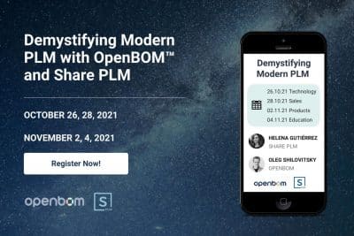 OpenBOM™ and Share PLM Announce 4-Part Online Educational PLM Event