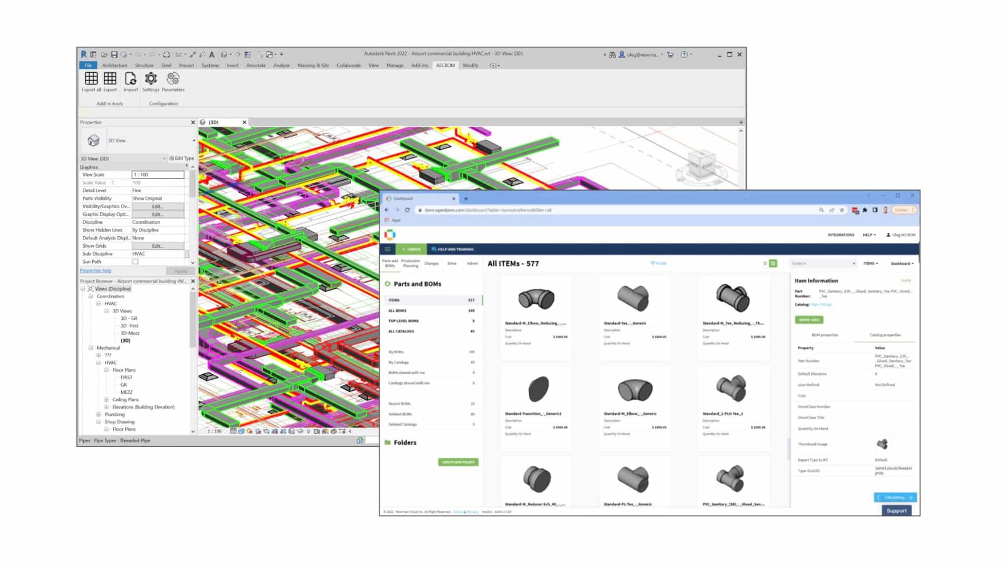 AECBOM – Digital BOM for AEC and intelligent bi-directional data exchange with Autodesk Revit