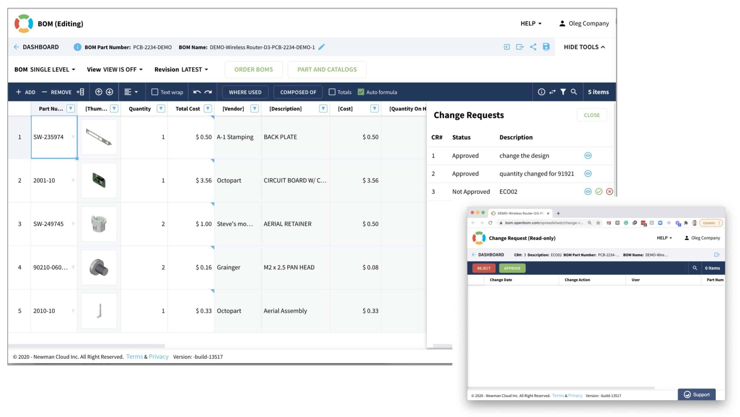 OpenBOM 101: Change history, revisions and change approvals process