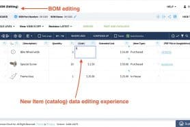 NEW: OpenBOM Item In Context Editing User Experience