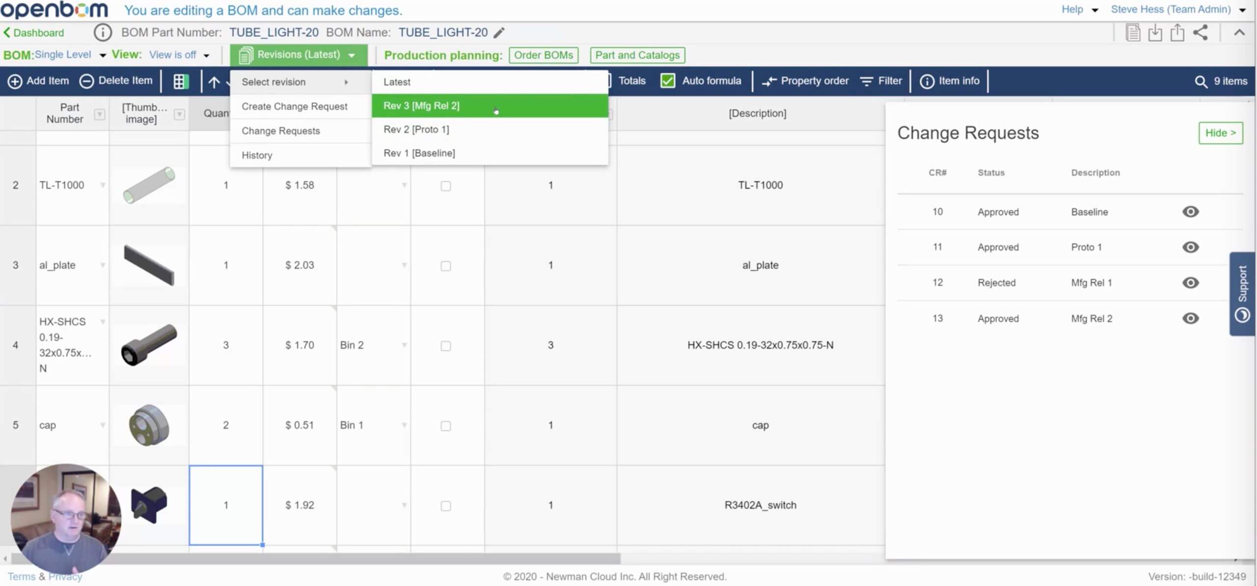 First Preview: OpenBOM Change Management