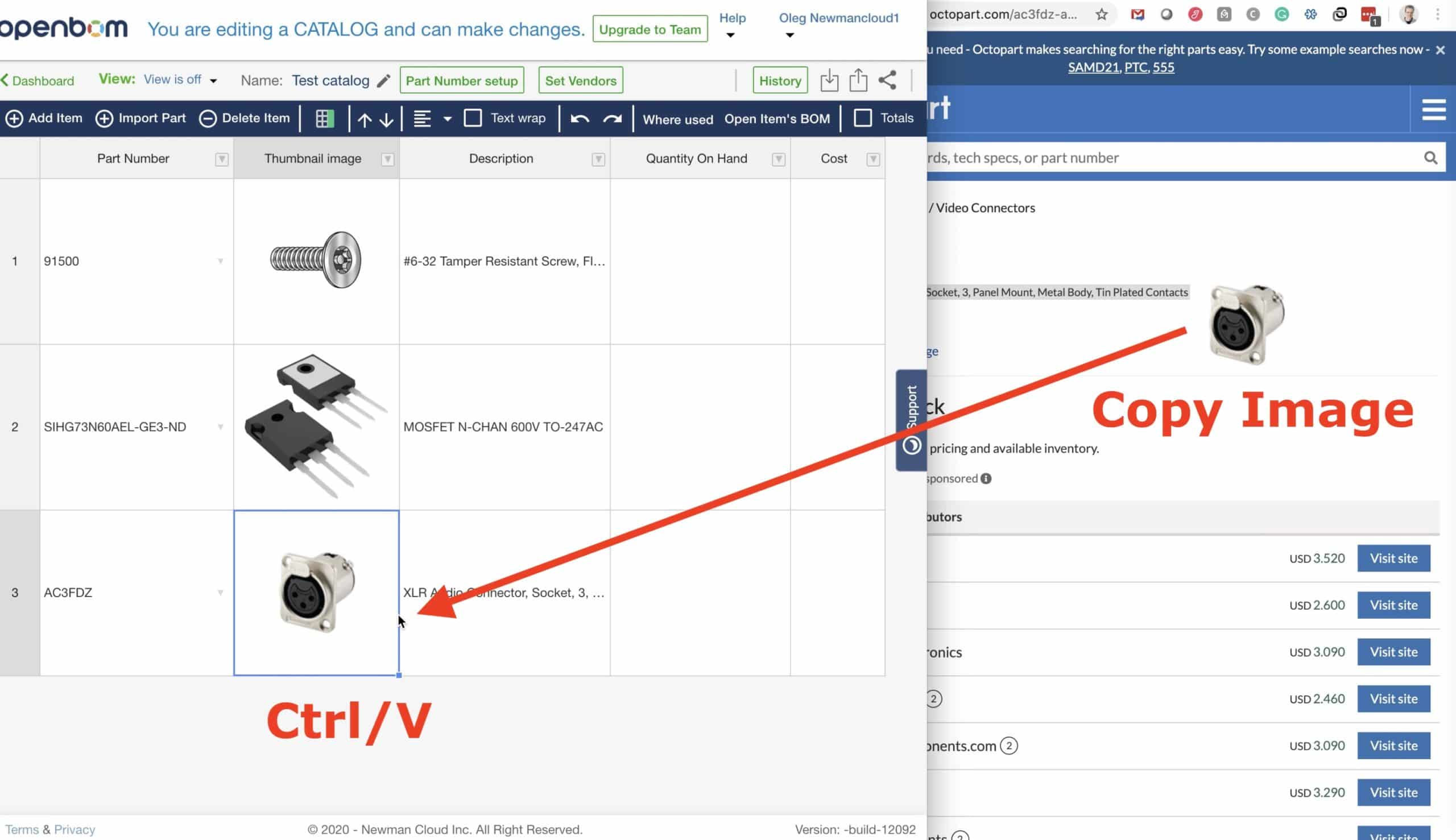 NEW: Copy / Paste Images from multiple sources in OpenBOM