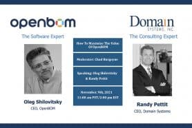 How to Maximize the Value of OpenBOM. (Webinar with Domain Systems Inc.)
