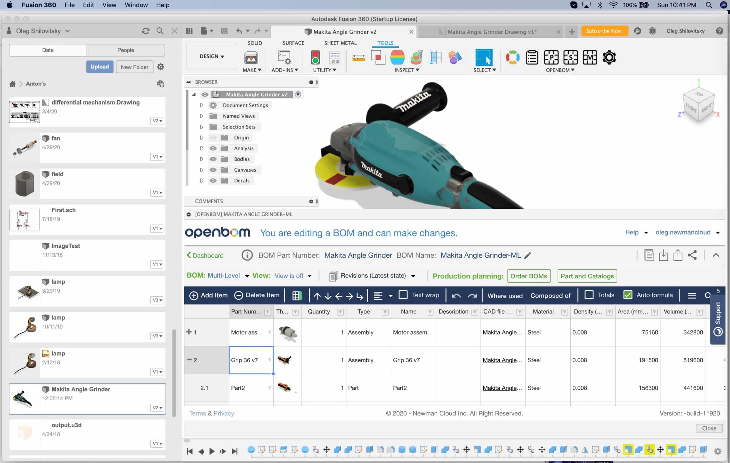 Preview: Autodesk Fusion 360 purchased assemblies and exclude from BOM options