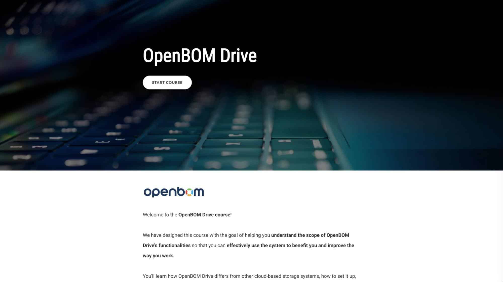 OpenBOM Drive Training Library Is Available