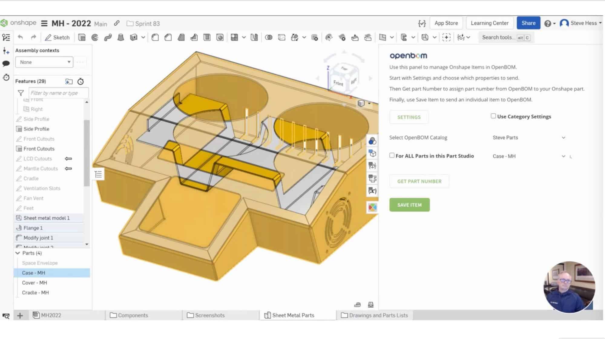 Sneak Peek: OpenBOM for Onshape Save Item Command