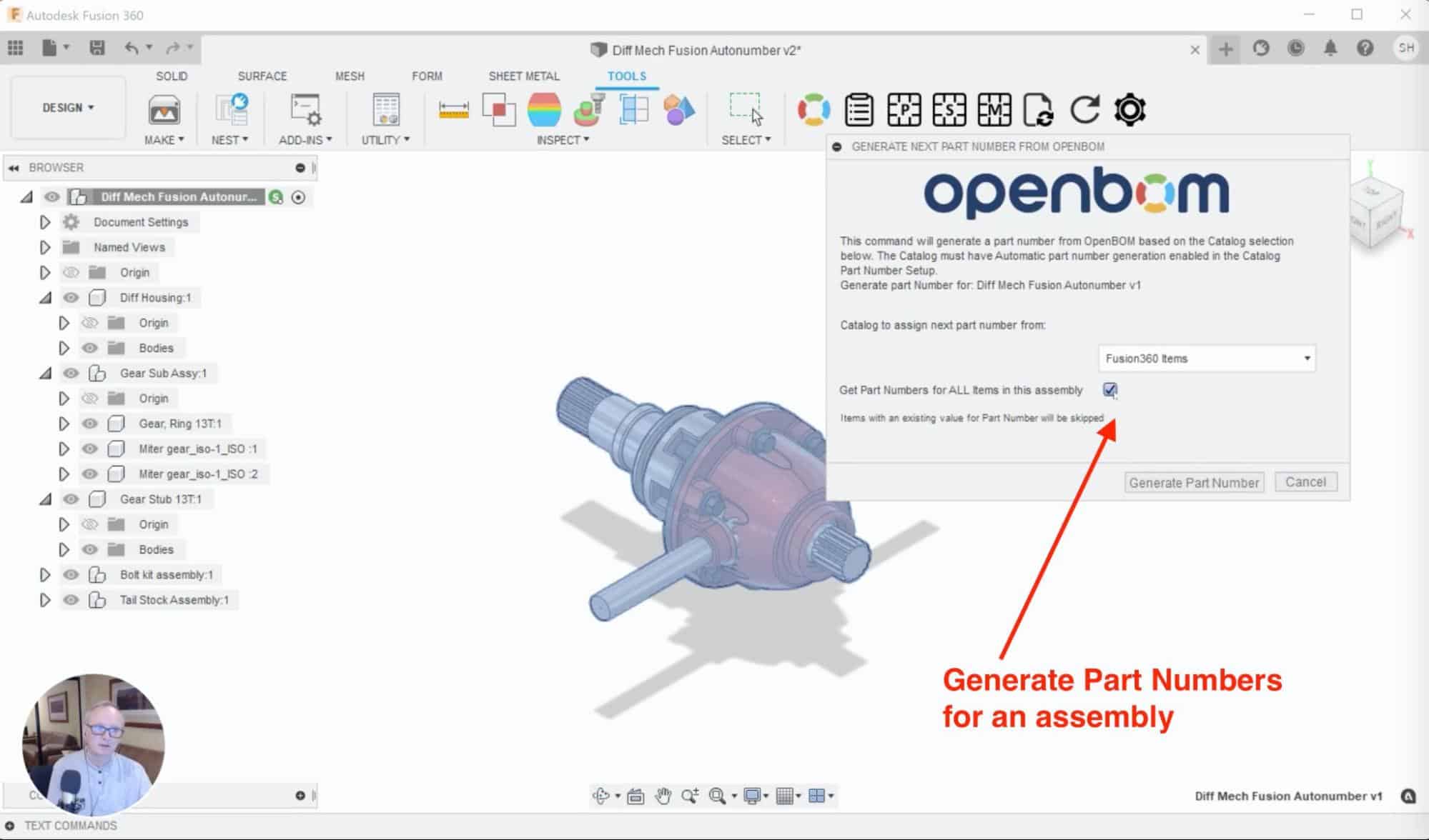 PREVIEW – Automatic Part Number Assignment for Autodesk Fusion 360