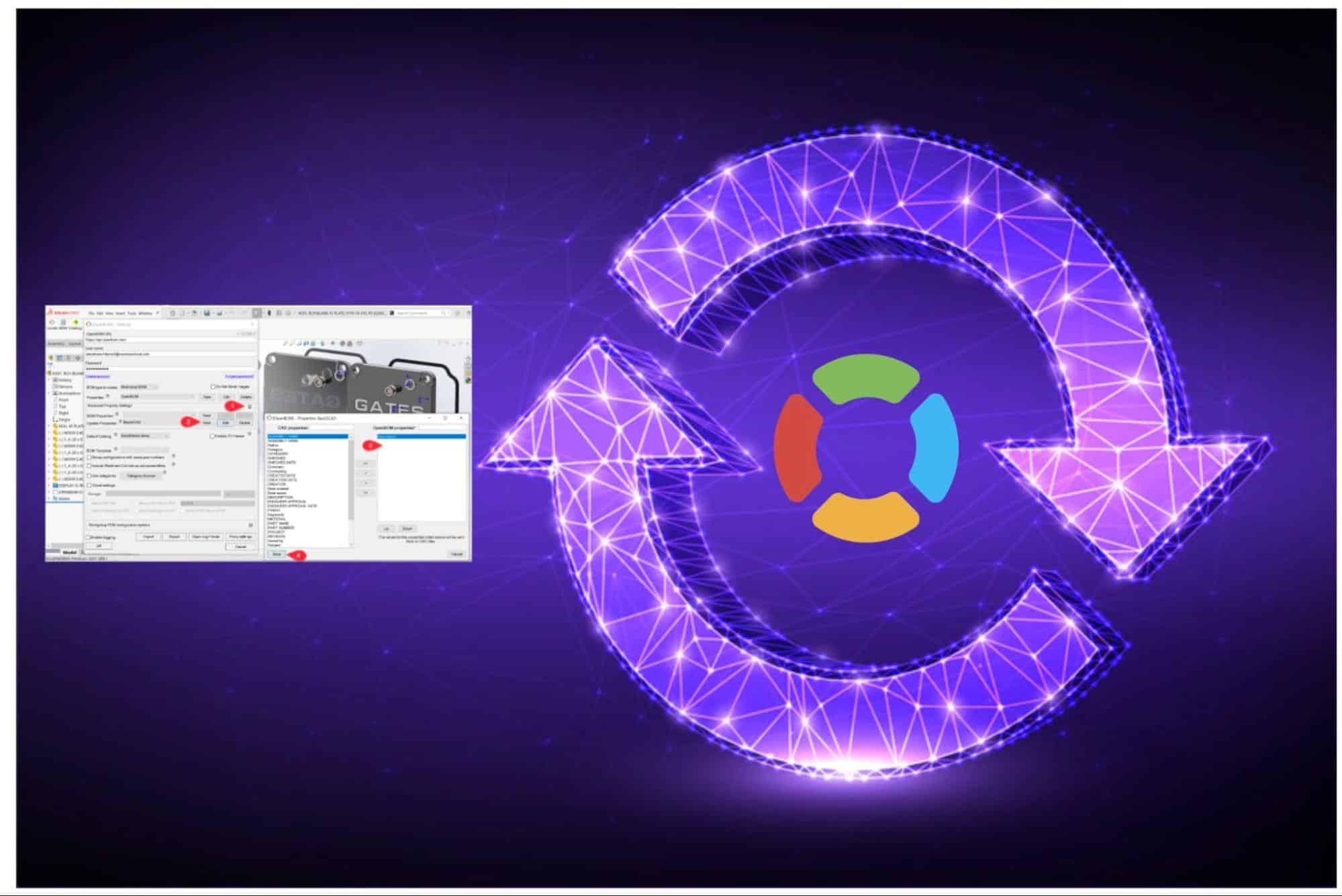 OpenBOM CAD Add-in Selective Bi-Directional Data Exchange