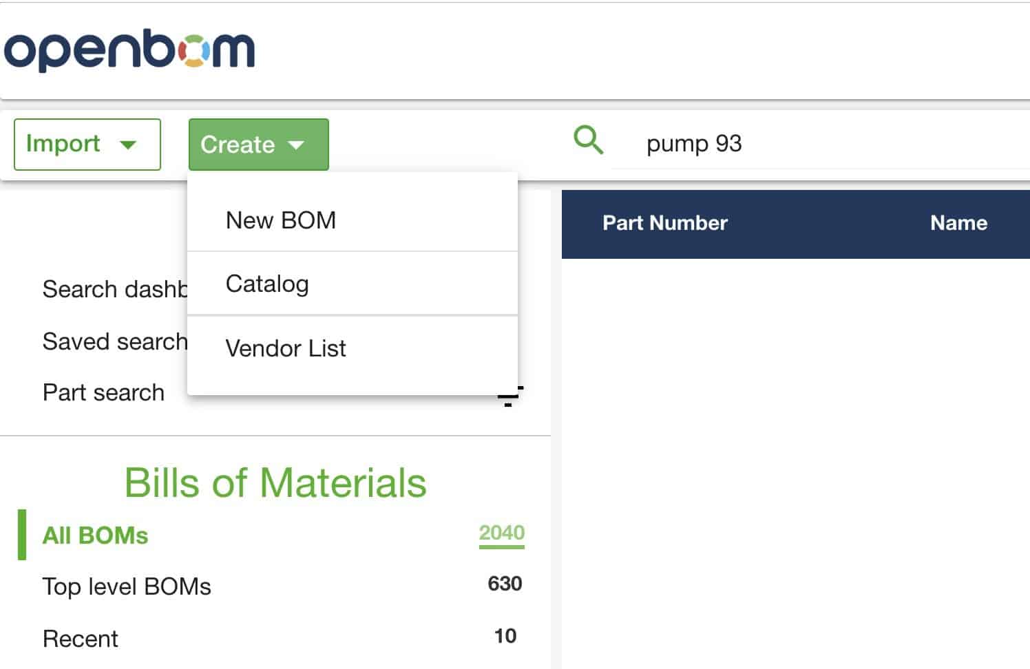 Create BOM and Catalog from Scratch