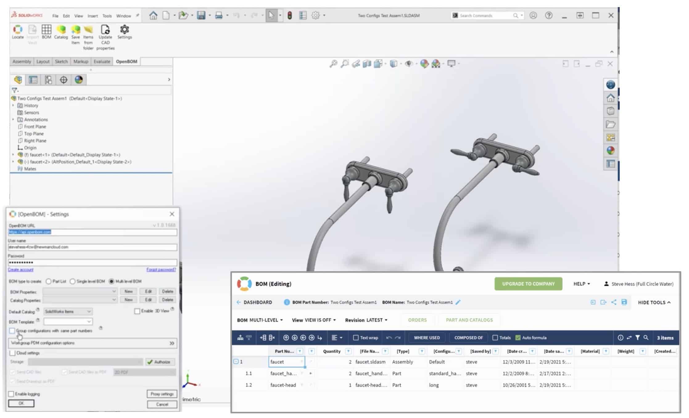 NEW in OpenBOM Add-in For SOLIDWORKS – Advanced Configurations Support