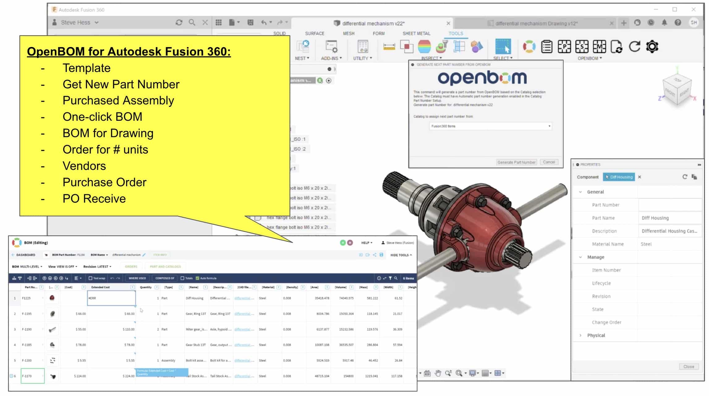 OpenBOM for Autodesk Fusion 360 – New Features and Best Practices