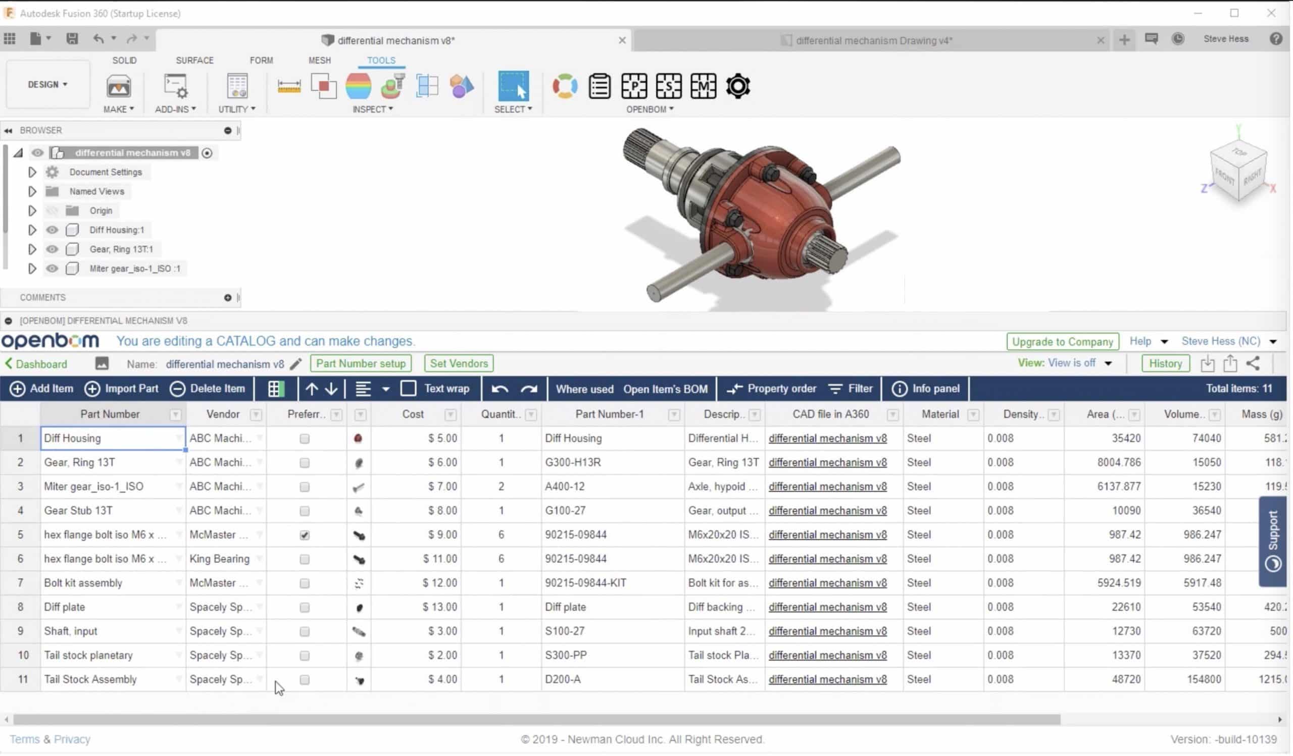 Sneak peek of new OpenBOM add-in for Autodesk Fusion 360