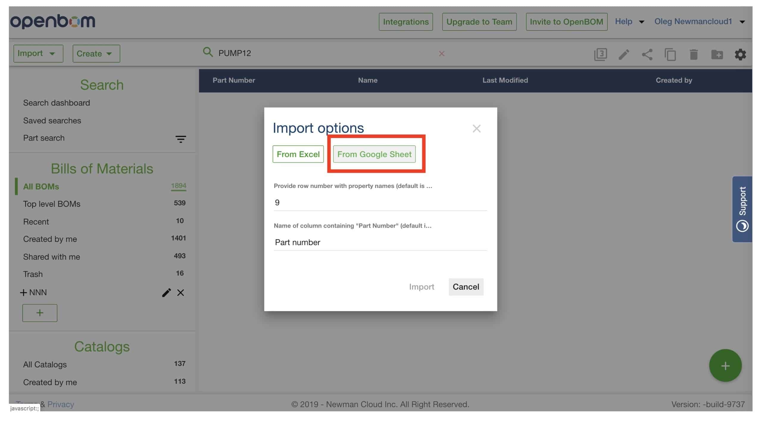 Heads up – OpenBOM Integration with Google Sheet 