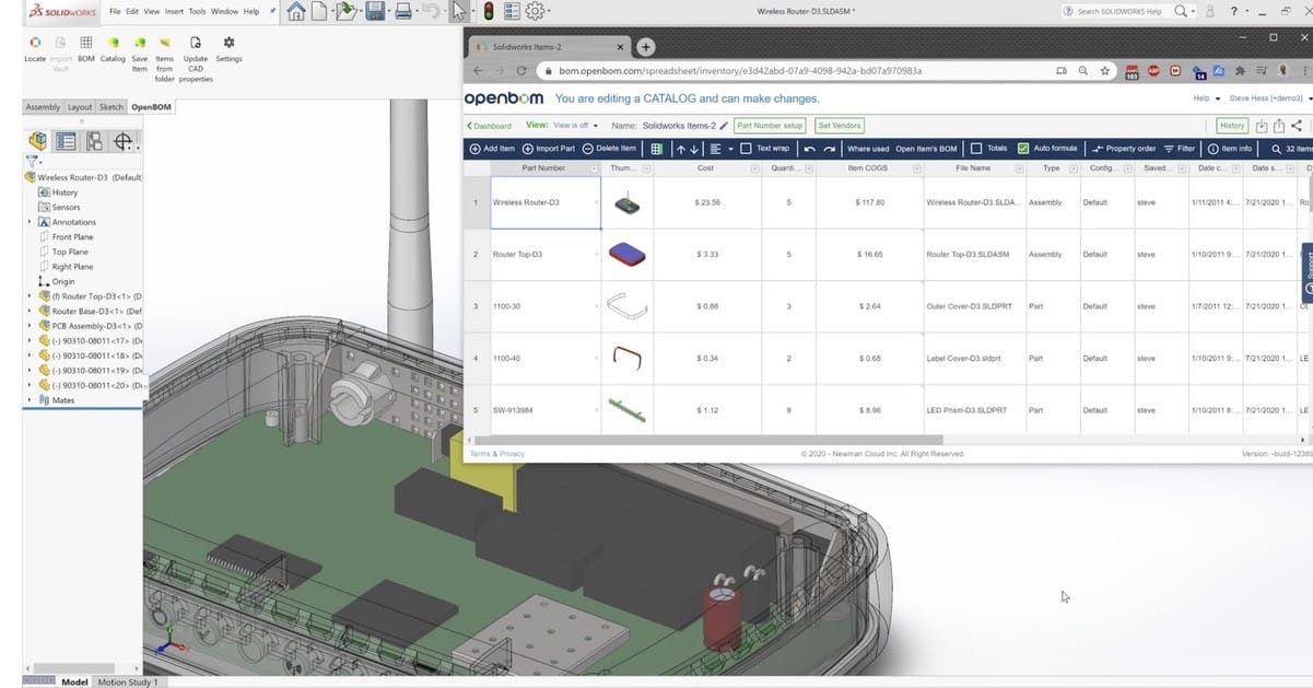 OpenBOM for Solidworks PART III – WEBINAR