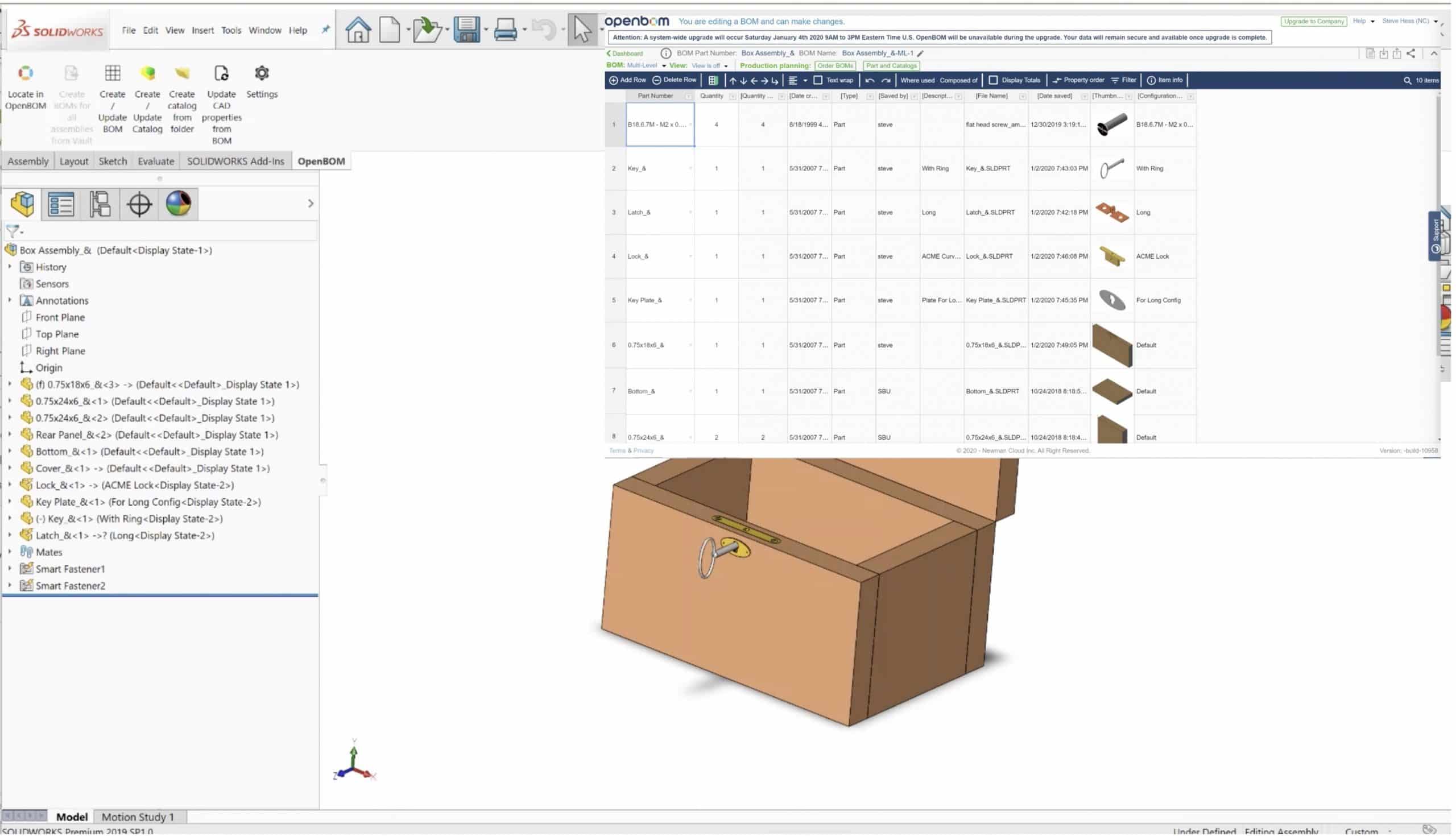 Heads up: New Solidworks Add-in Settings and Data Model