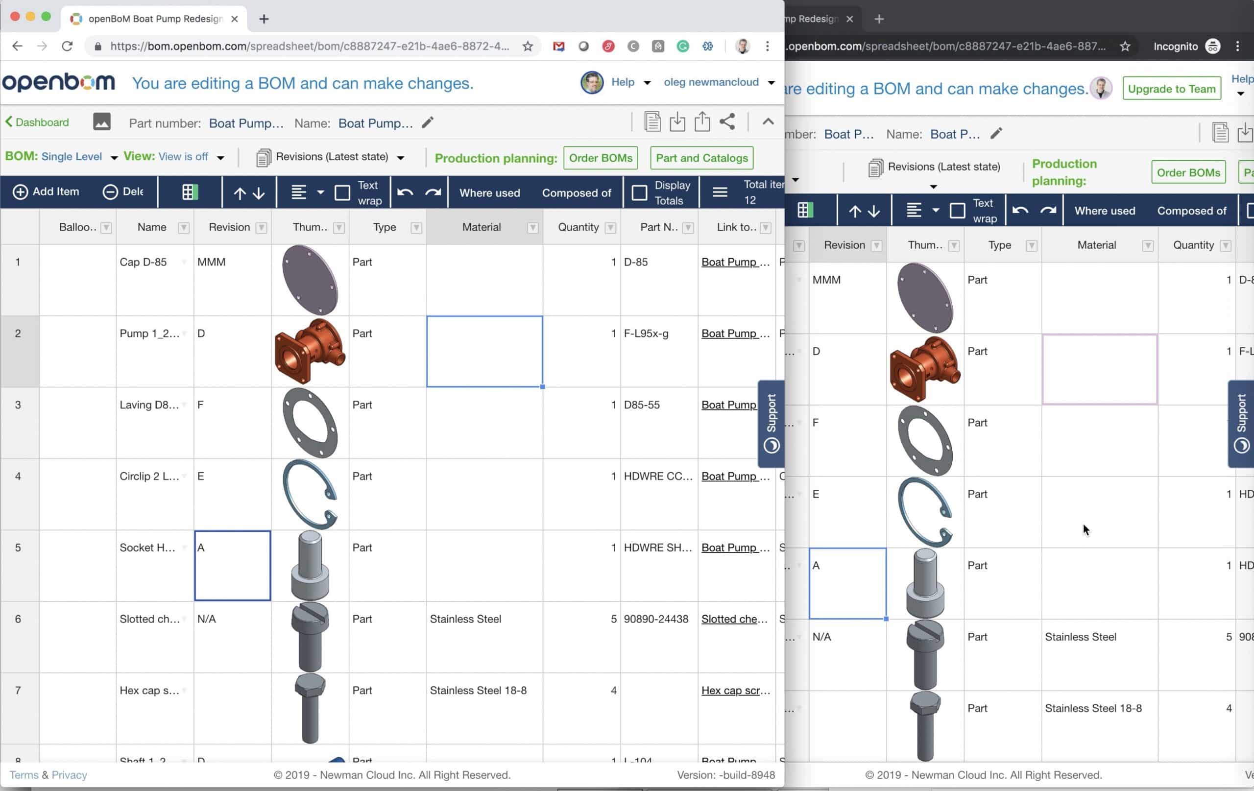 OpenBOM 101: Real-time collaboration and simultaneous Bill of Materials editing