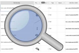 Quick preview: Text Search in Bill of Materials and Catalogs