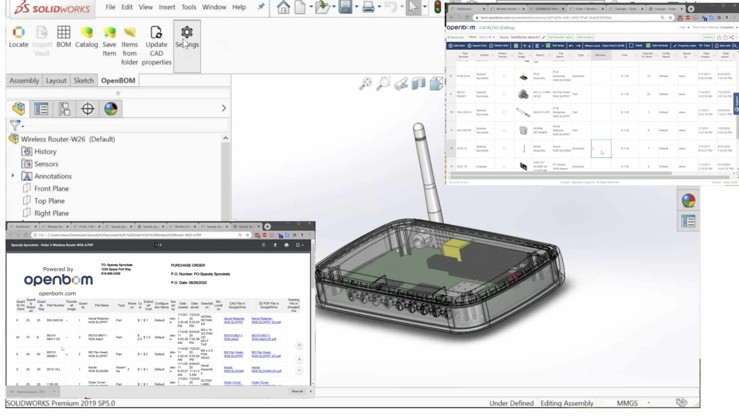 BOM Management for SOLIDWORKS (Design changes and Bill of Materials maintenance)