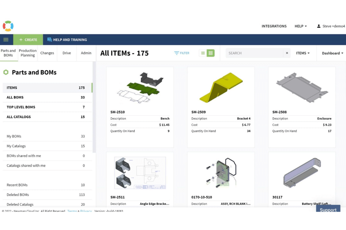 OpenBOM Video Demo Series – Items and BOM