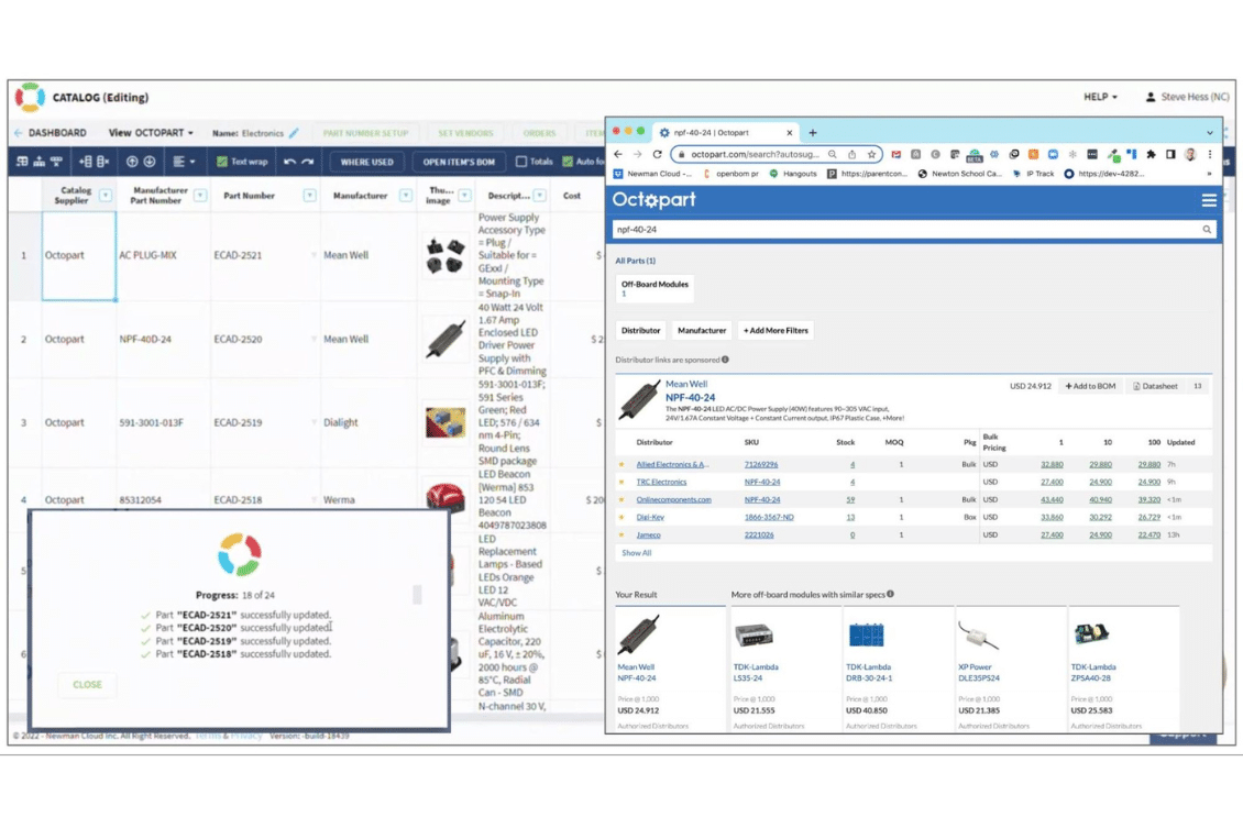 Sneak Peek Friday: OpenBOM Octopart Bulk Update & Sync