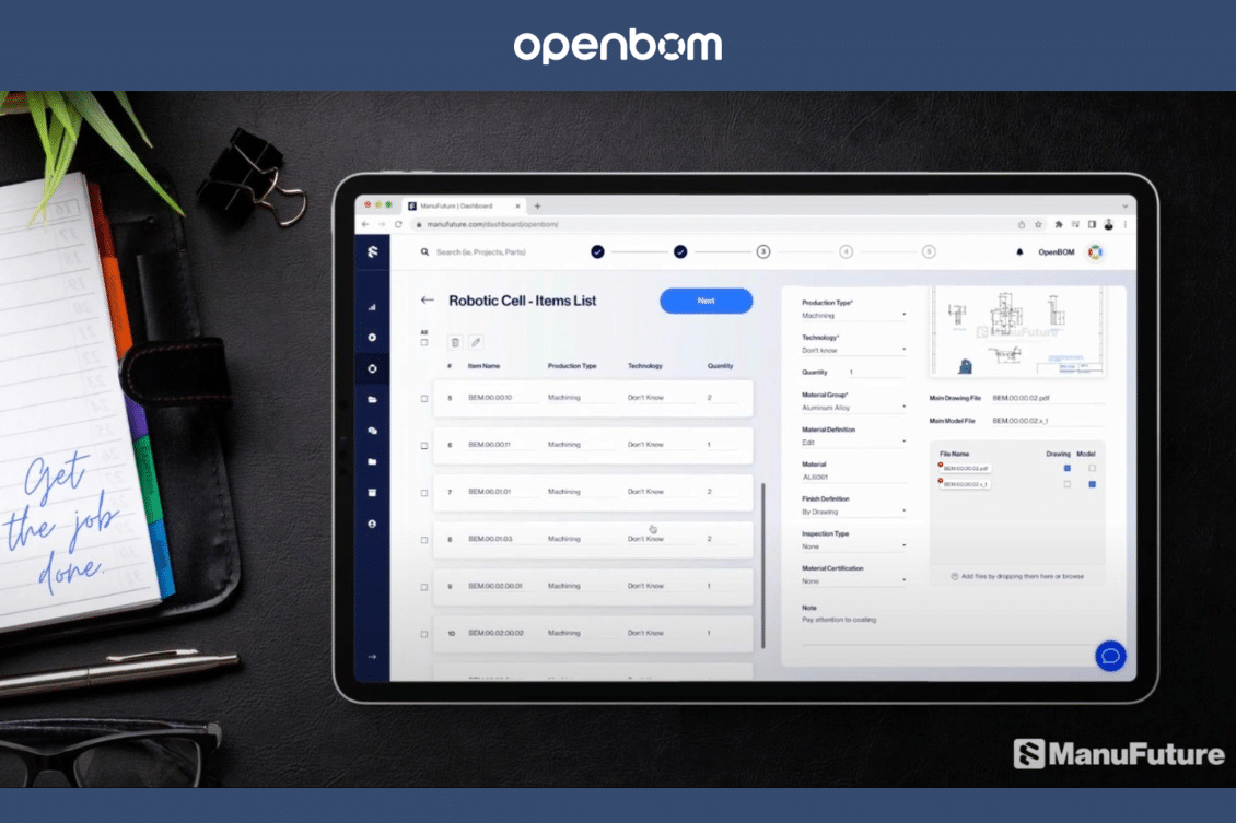 ManuFuture for OpenBOM – Registration and Demo Video