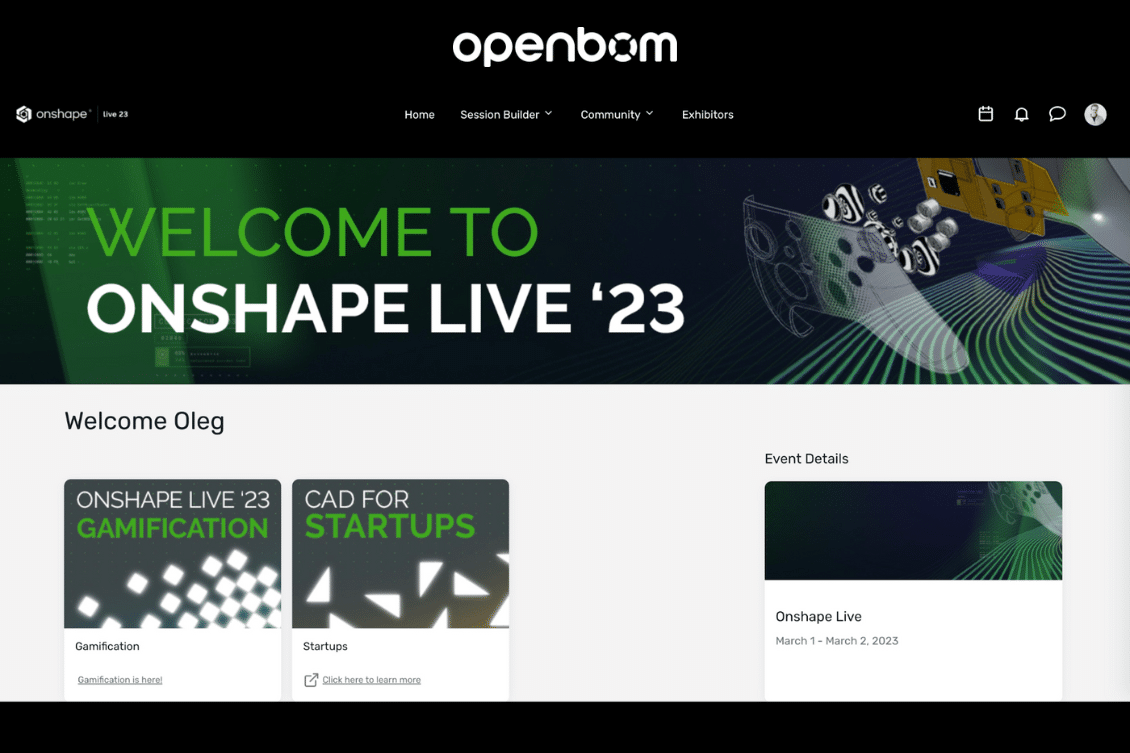 OpenBOM at Onshape Live 23