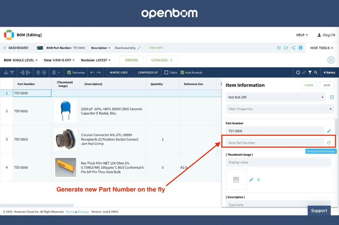 Optimize Item Creation: Best Practices in OpenBOM User Experience