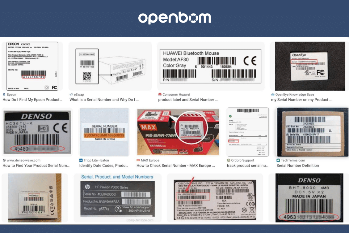 Managing Serial Number Records with Reference to BOM Revisions and “As Built” BOM