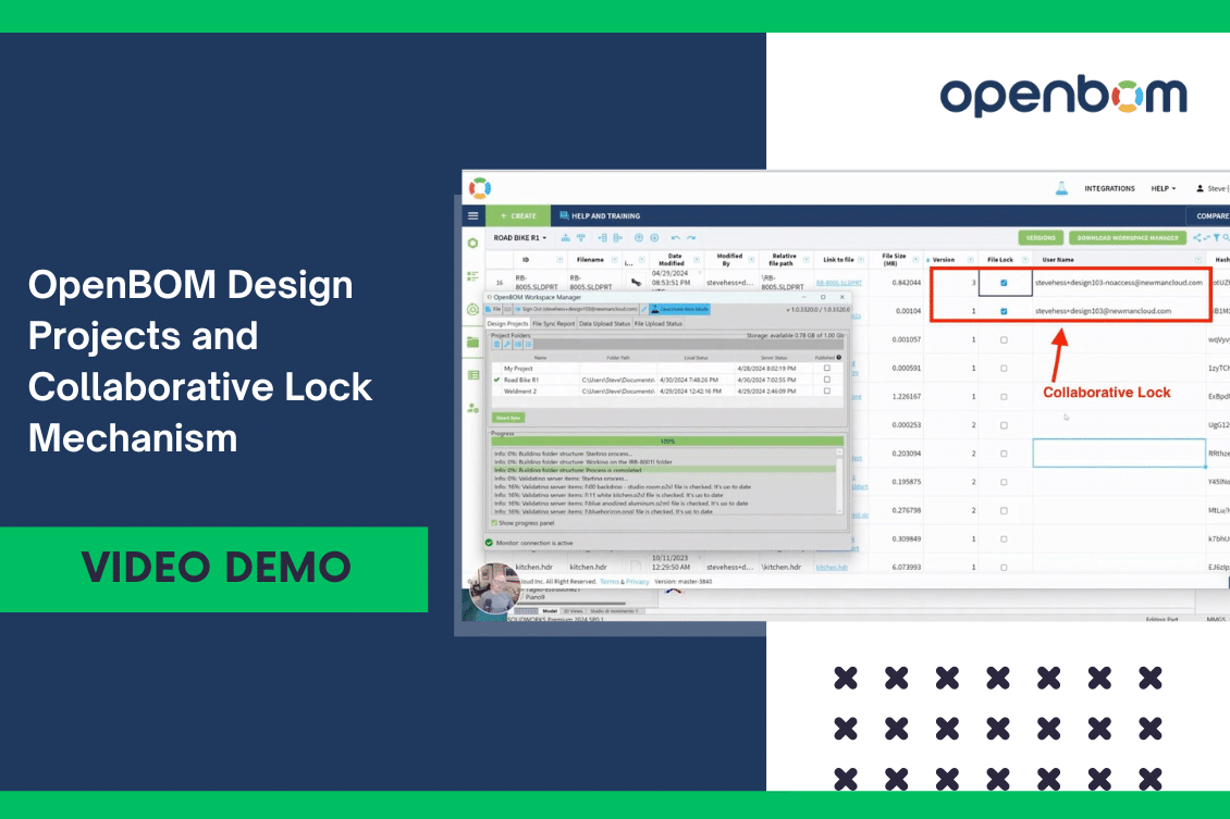 OpenBOM Design Projects and Collaborative Lock Mechanism