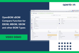 OpenBOM xBOM Compare Function for EBOM, MBOM, SBOM and other BOM Types