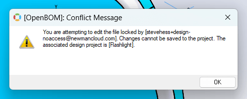 Design Projects conflict alert. whats new November 2024