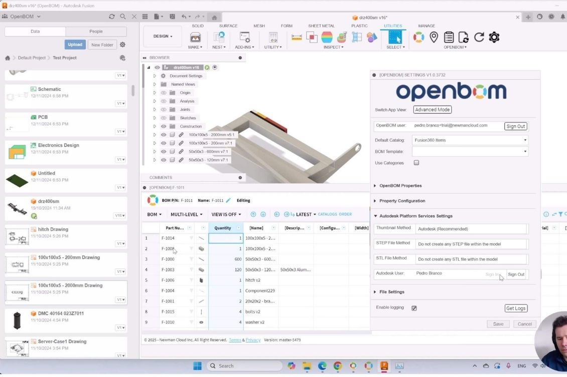 How to Get Started with OpenBOM for Autodesk Fusion