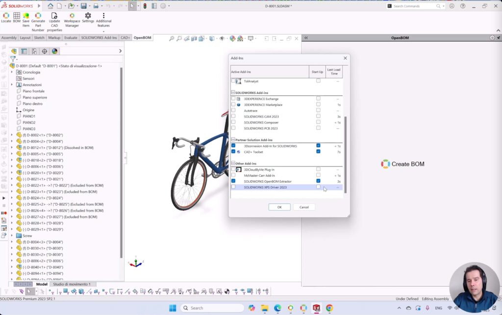 OpenBOM for Solidworks Setup