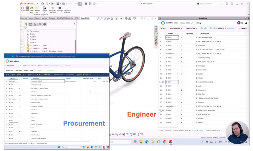 OpenBOM for Solidworks Collaborative Workspace