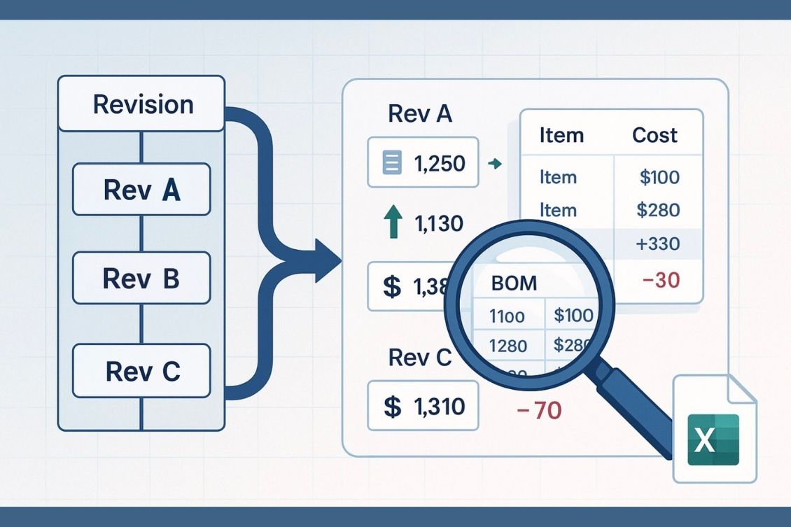 Tracking Cost Differences Between BOM Revisions with OpenBOM