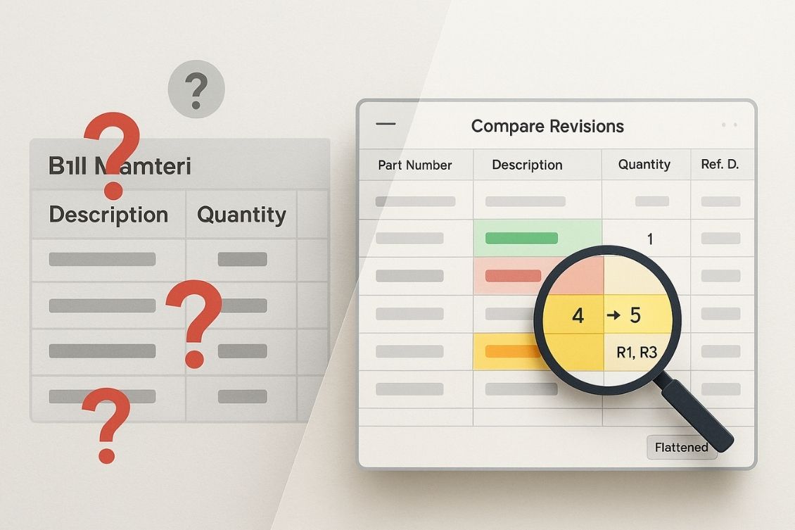 Master BOM Comparison with OpenBOM: From Simple Differences to Complex Structure Insights