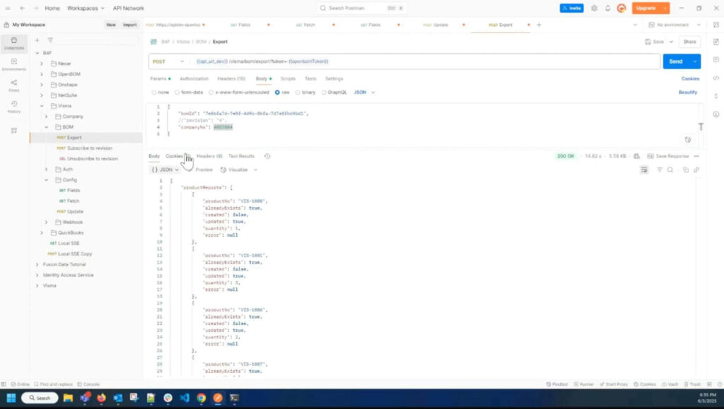 Event based data transfer from OpenBOM to ERP