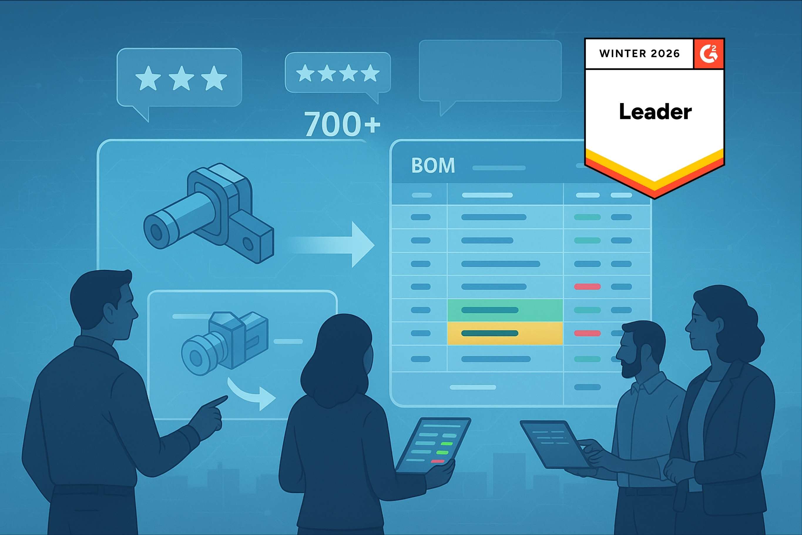 OpenBOM in the G2 Winter 2026 PLM Leader Quadrant: What 700+ Reviews Reveal