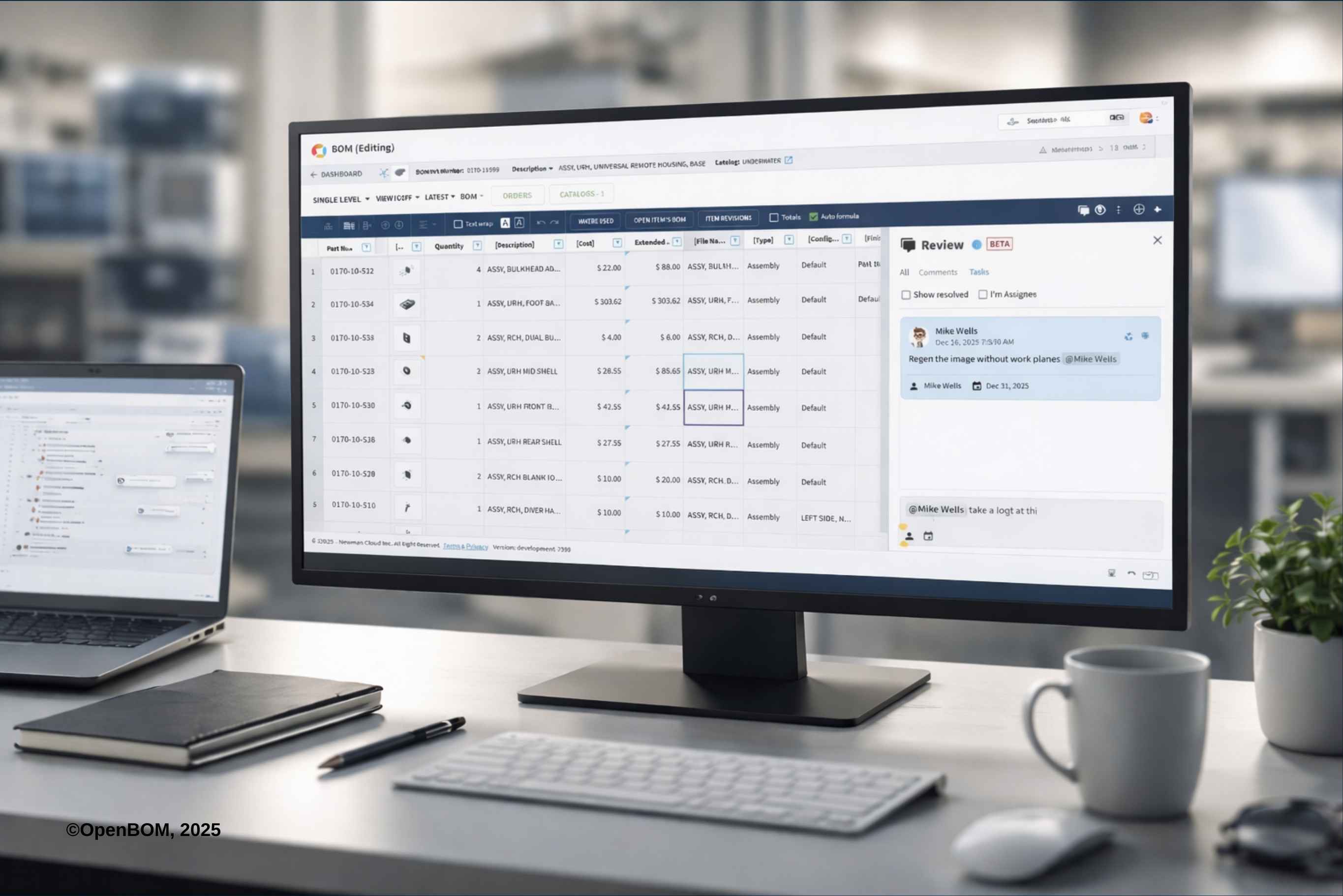 OpenBOM Review: BOM Collaboration with Comments and Tasks
