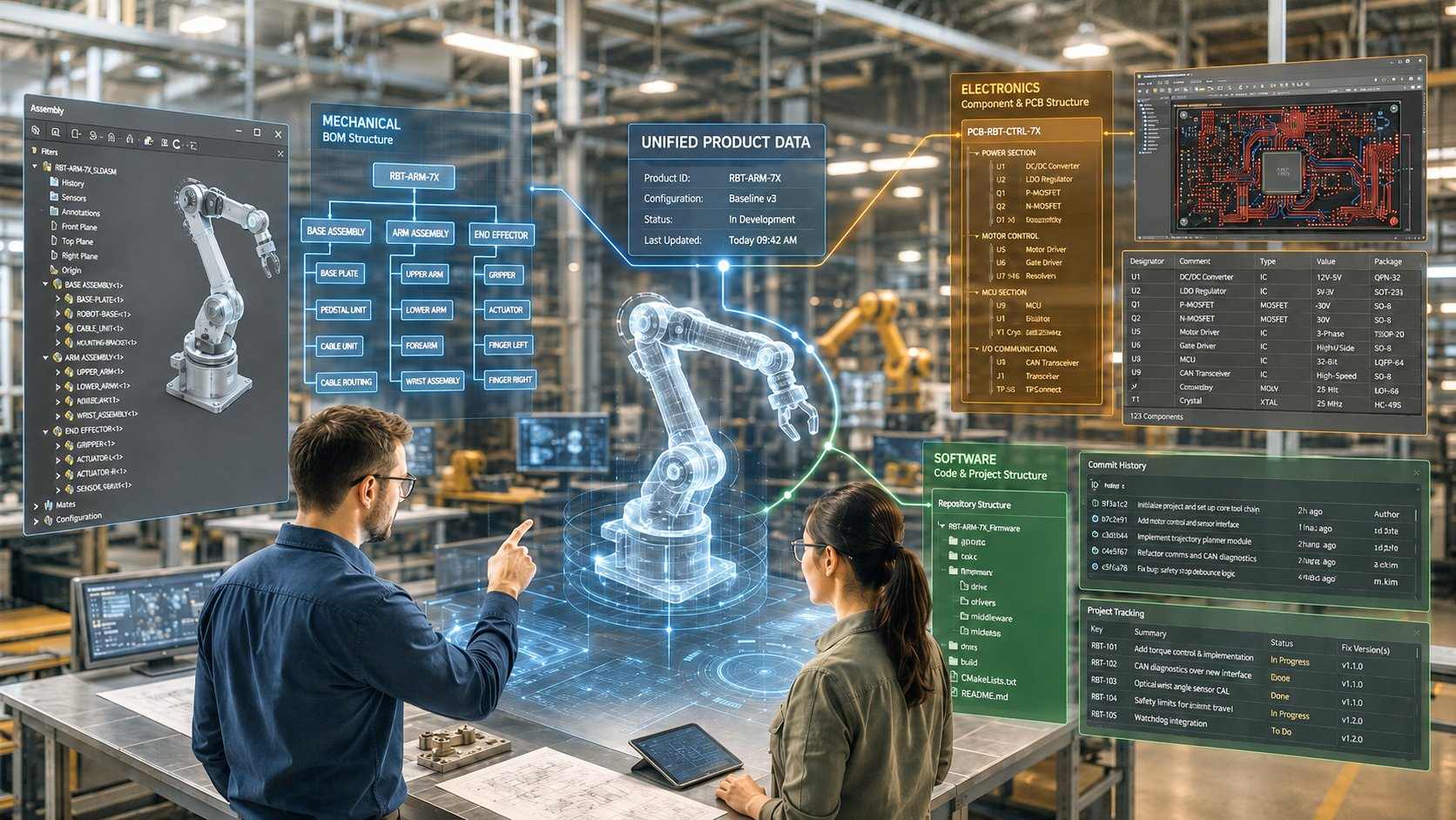 Beyond the Mechanical BOM: Unified Product Data Management Across Hardware and Software