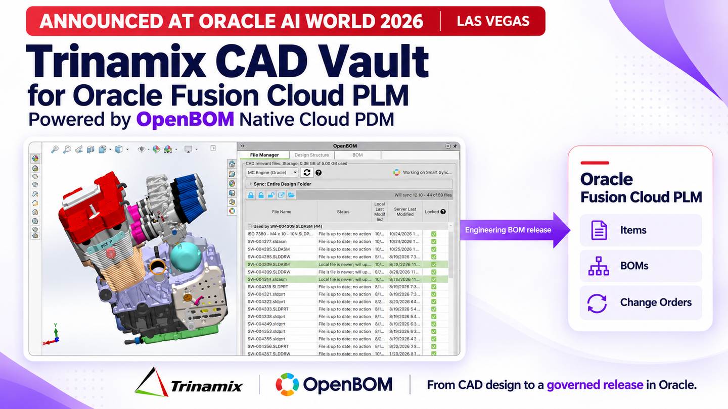 Oracle Reader Trinamix CAD Vault for Oracle Fusion Cloud PLM | OpenBOM